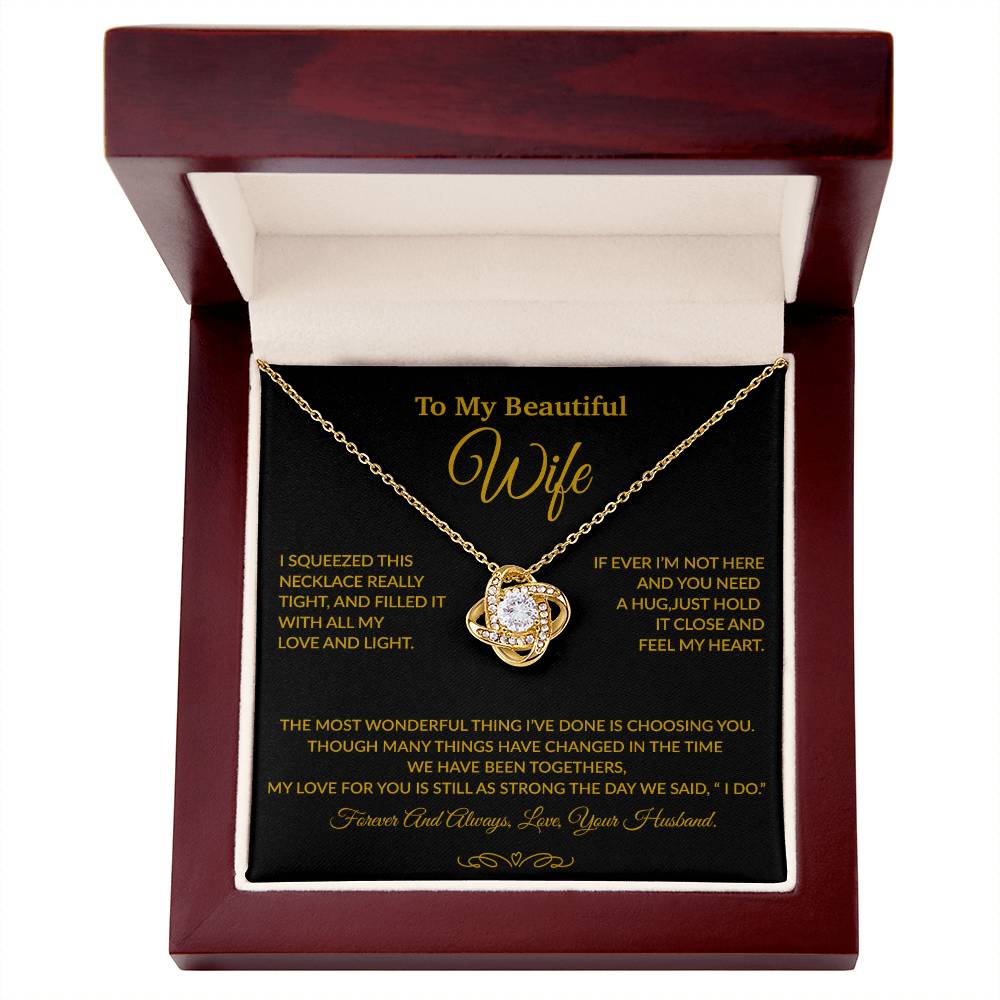 To My Wife Necklace, Gift For Wife, Anniversary Gift For Wife, Necklace For Wife 27_9_Gold