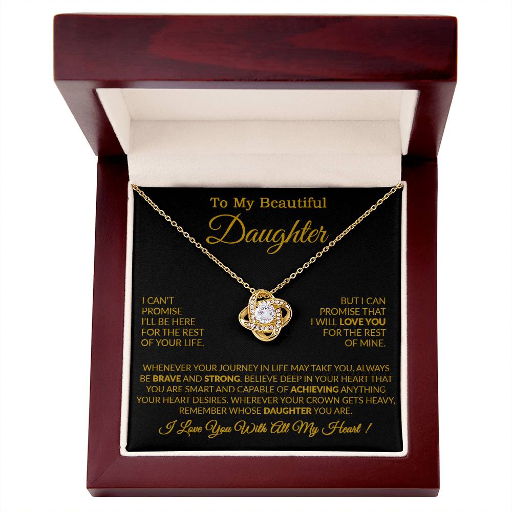 To My Daughter Necklace Gift From Dad, Daughter Gift, Father Daughter Necklace 16_9_Gold