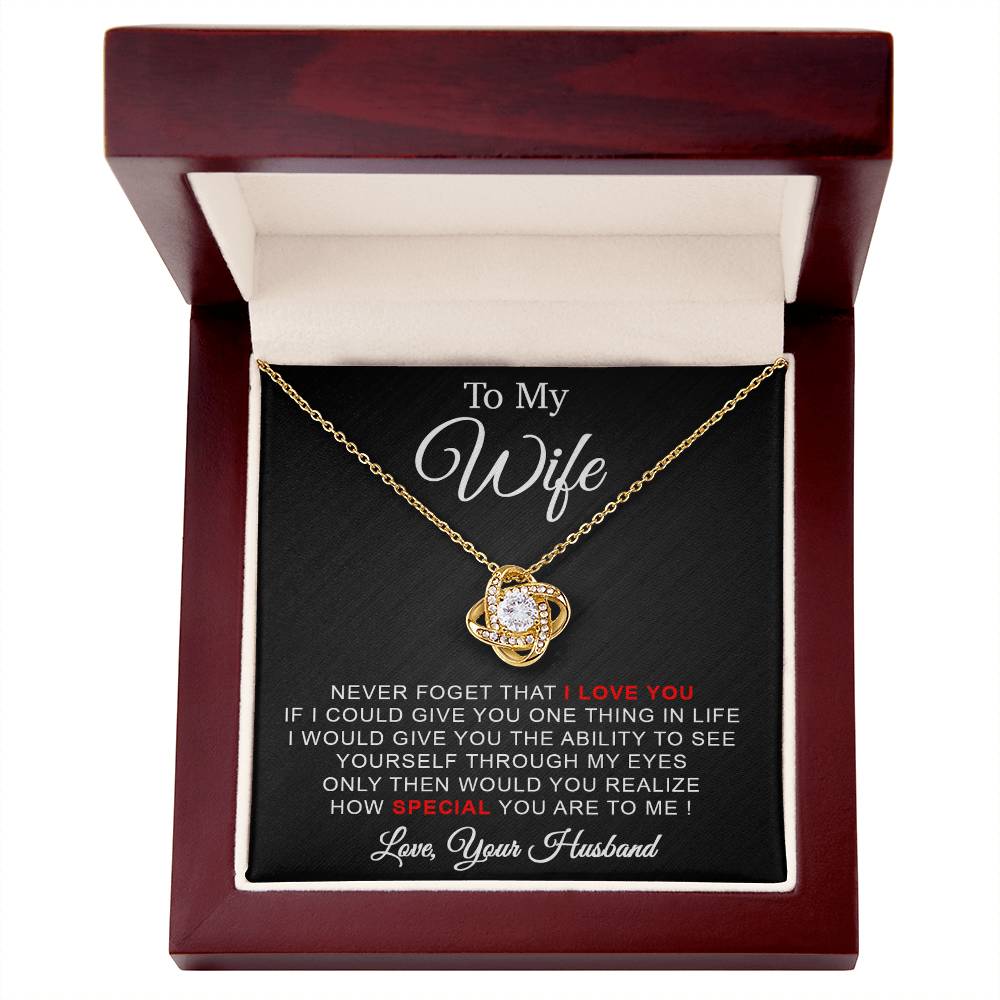 To My Wife Necklace Wife Gift from Husband, Anniversary Gift, Wife Birthday Gift
