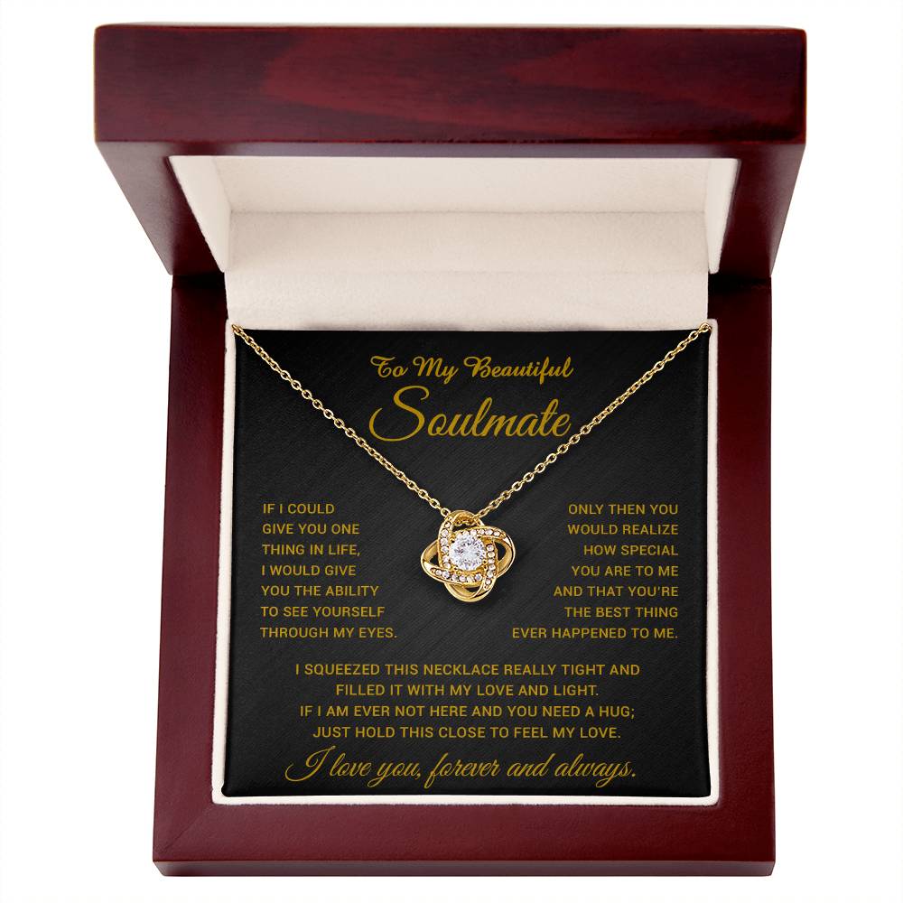 To My Soulmate Necklace, Gift For Soulmate, Anniversary Gift, Birthday Gift 30_4_Gold