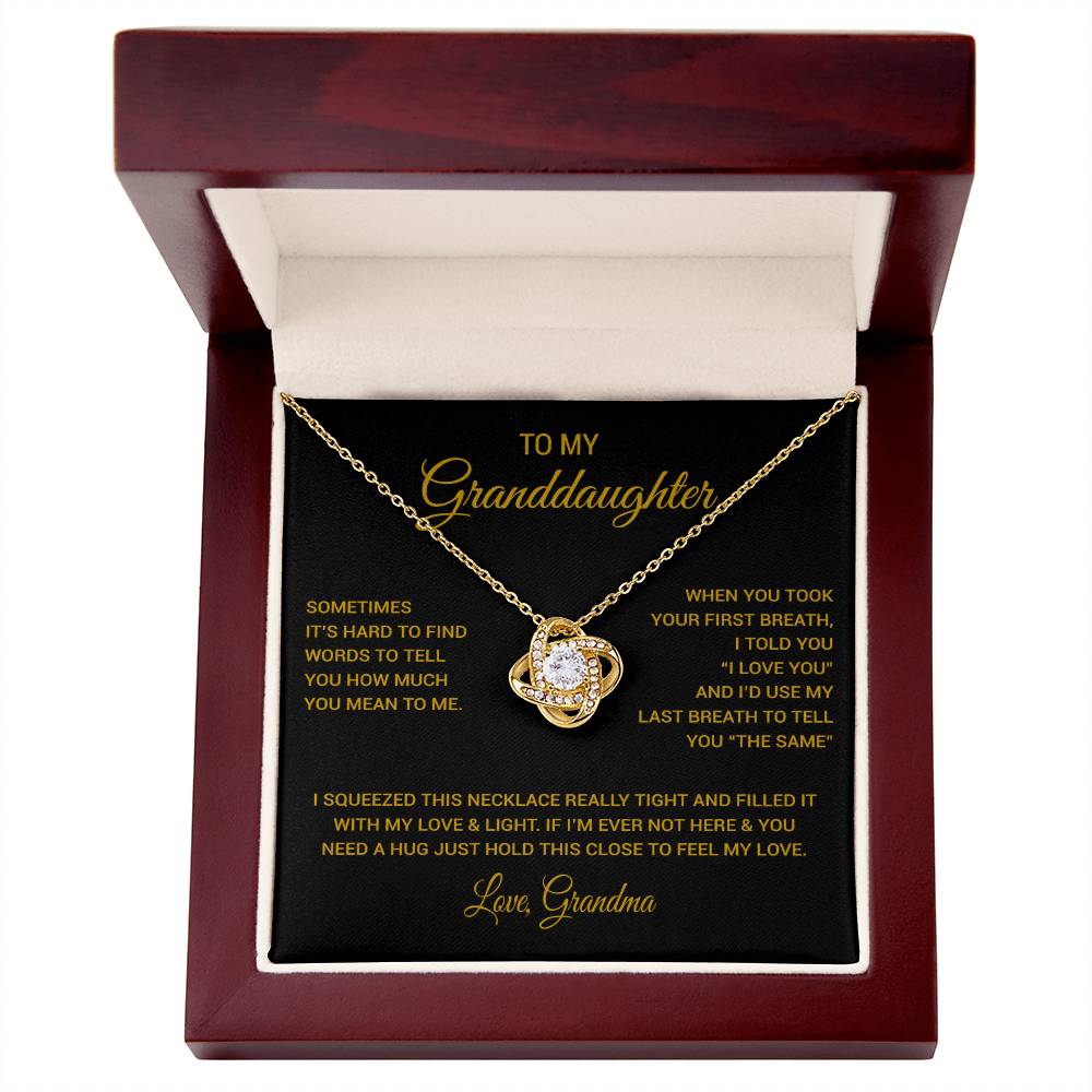 To My Granddaughter Necklace, Xmas Birthday Gift For Granddaughter from Grandma 1_11_Gold