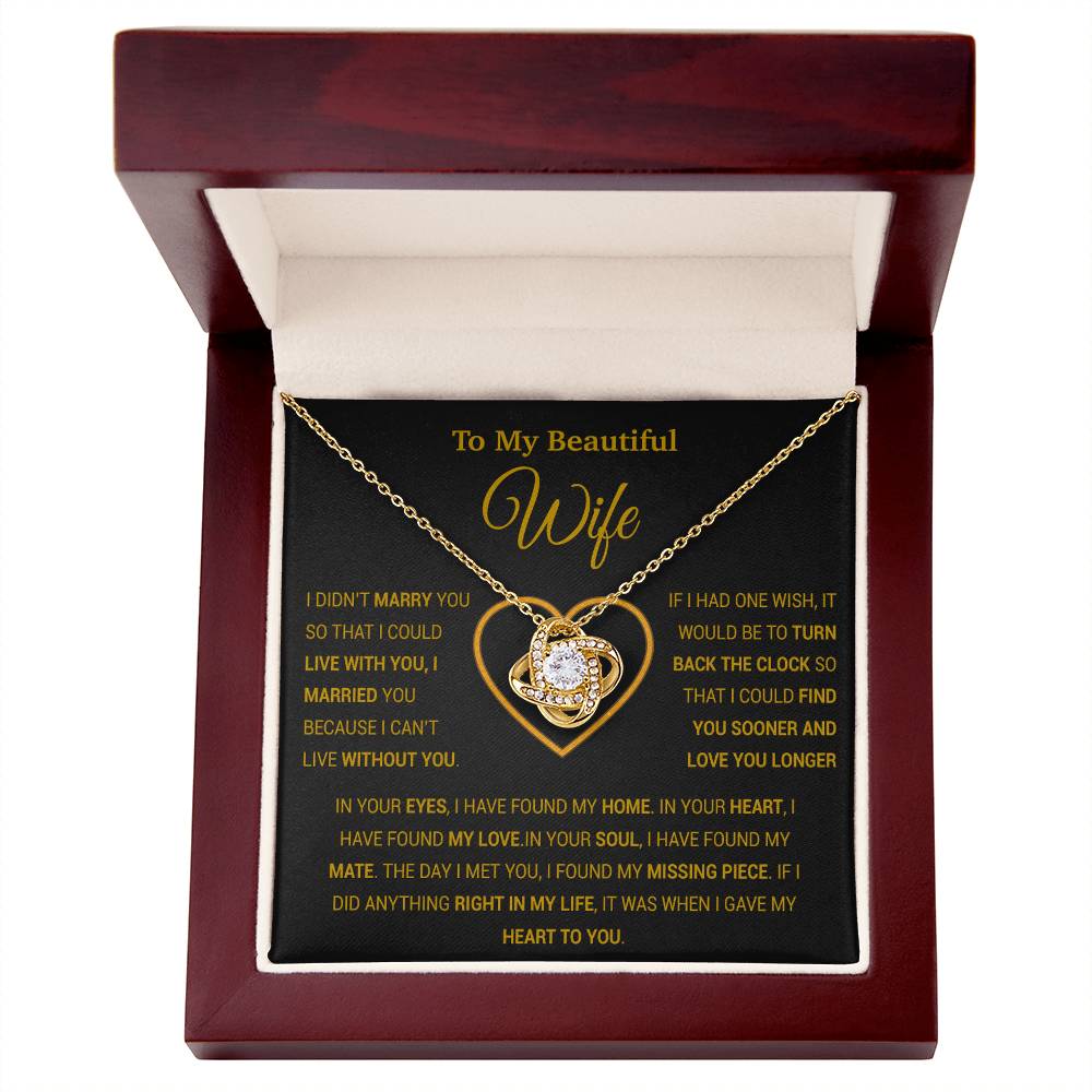 To My Wife Necklace, Gift For Wife, Anniversary Gift For Wife, Necklace For Wife 6_1_Gold