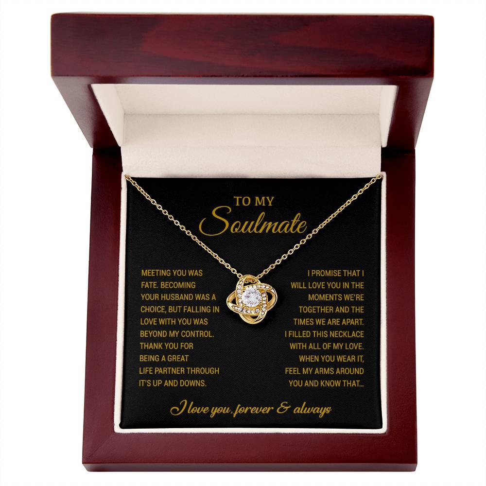 To My Soulmate Necklace, Gift For Wife From Husband, Valentines Gift For Wife 4_3_Gold