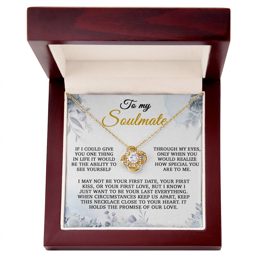 To My Soulmate Gift, Gift for Wife, Girlfriend Necklace, Anniversary Gift, Soulmates Gift