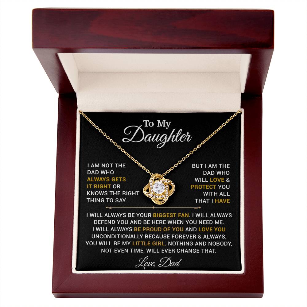 To My Daughter Necklace, Gift for Daughter from Dad, Father Daughter Necklace 4_4_Gold