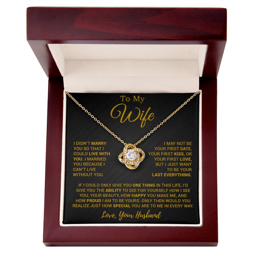 To My Wife Necklace, Gift For Wife, Anniversary Gift For Wife, Necklace For Wife 27_3_Gold