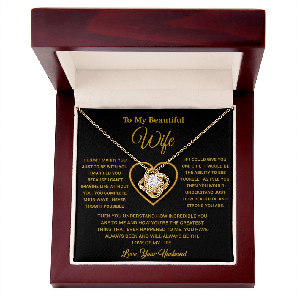 To My Wife Necklace, Gift For Wife, Anniversary Gift For Wife, Necklace For Wife 4_2_Gold