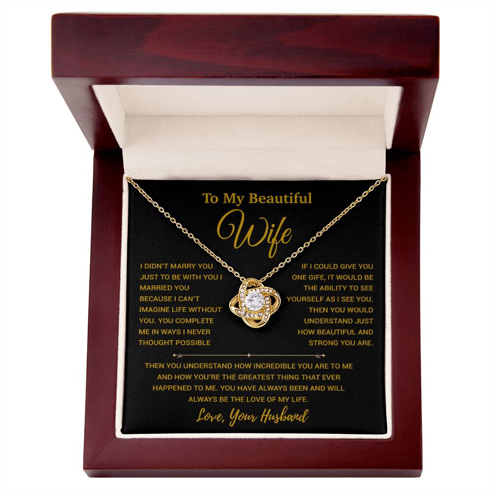To My Wife Necklace, Christmas Gifts For Women, Anniversary Gift For Wife 11_9_Gold