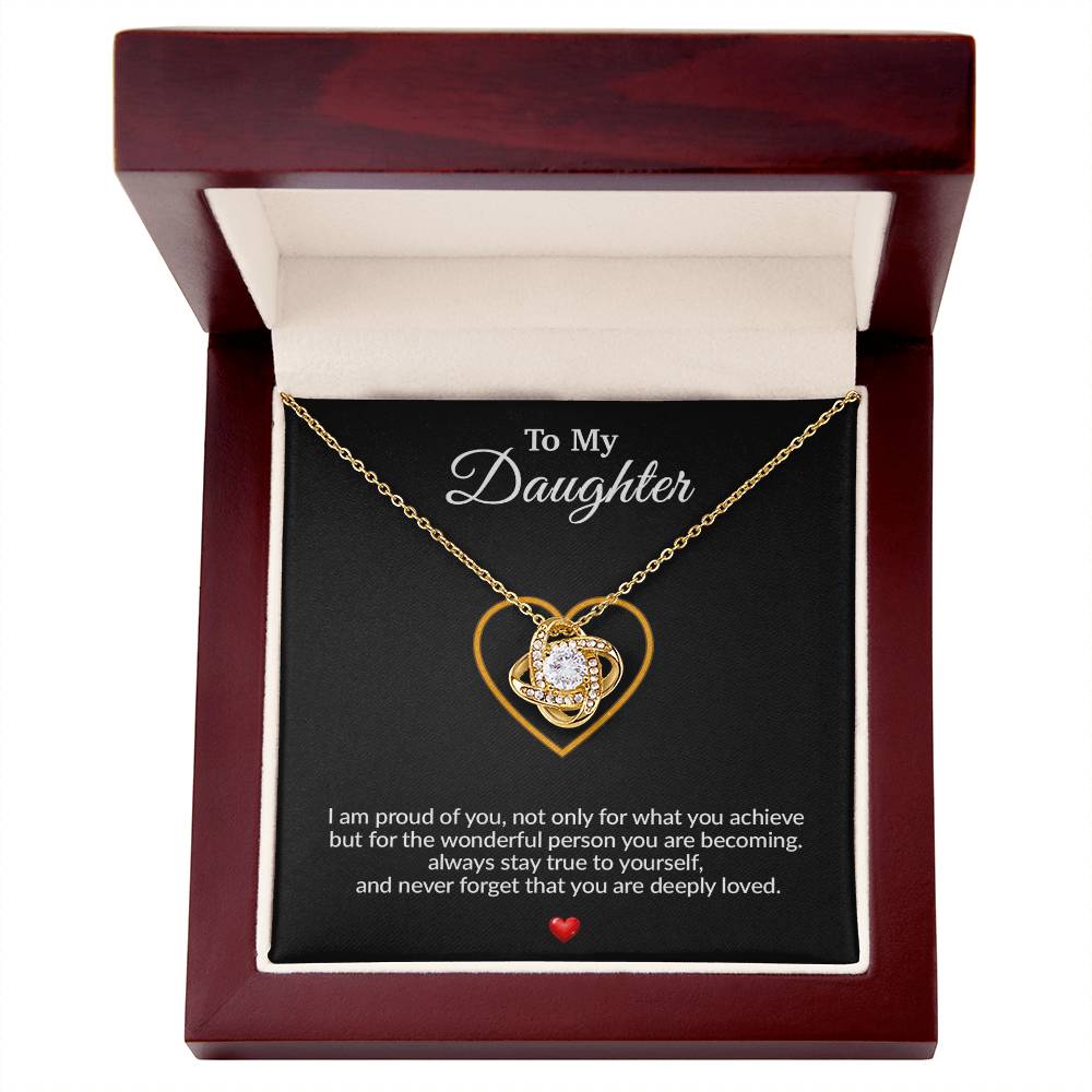 To My Daughter Necklace, Gift for Daughter from Dad, Father Daughter Necklace 12_8_Black