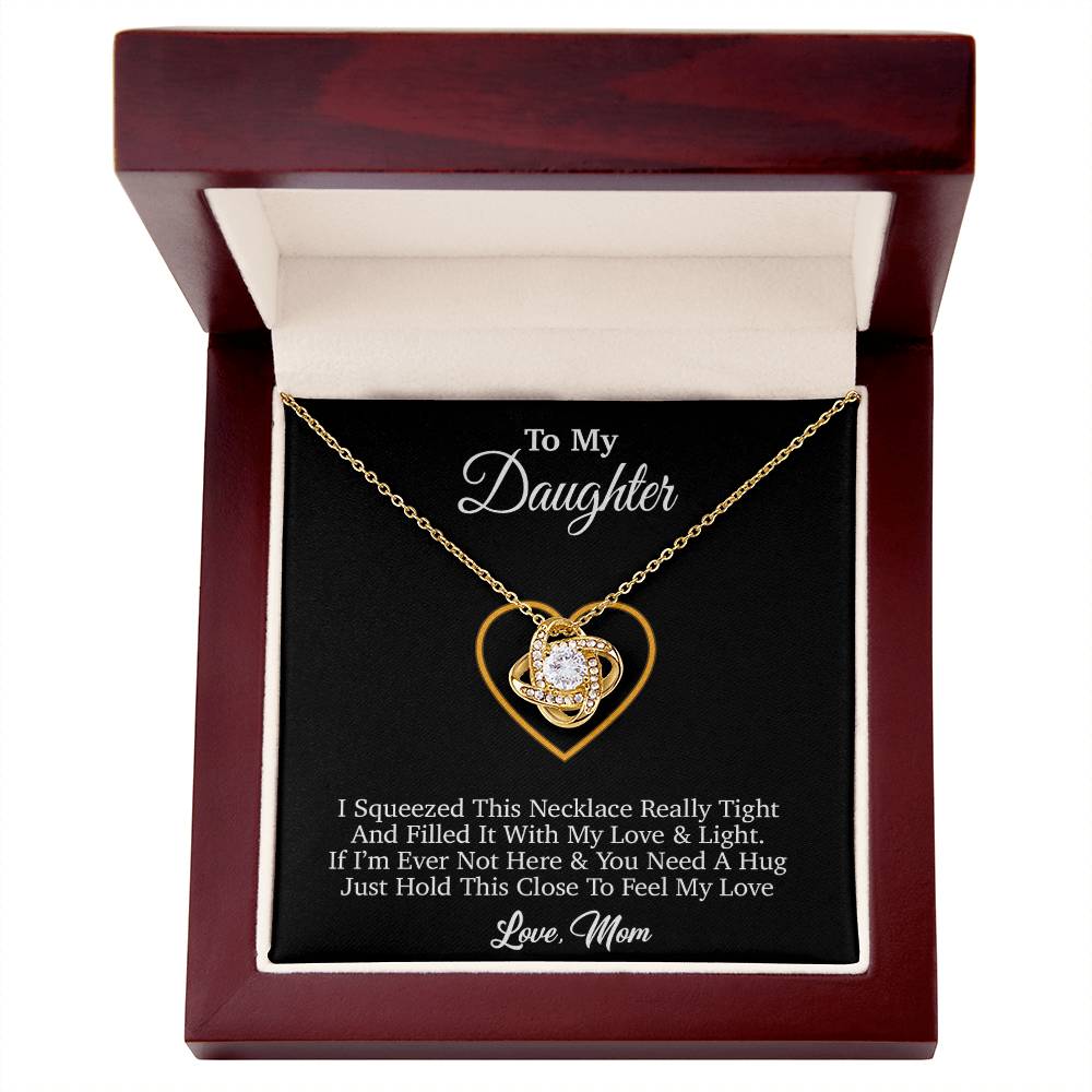 To My Daughter Necklace, Gift for Daughter from mom, Daughter mother Necklace 1_4_Black