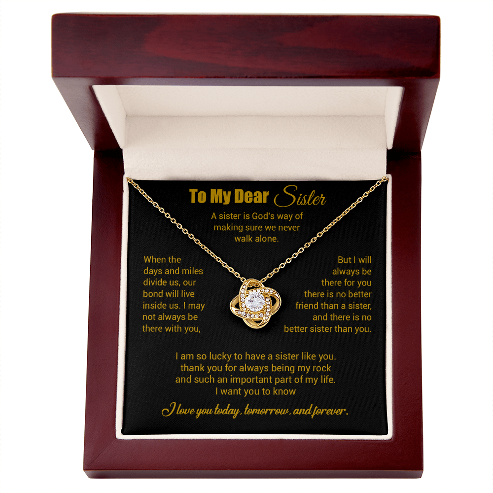 To My Sister Necklace, Brother to Sister, Birthday gift For Sister from Brother