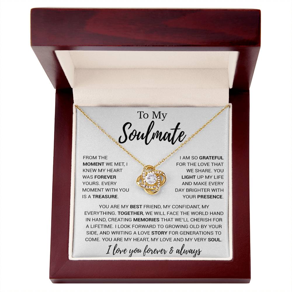 To My Soulmate Necklace, Birthday Gifts For Her, Christmas Gift For Soulmate 30_11_White