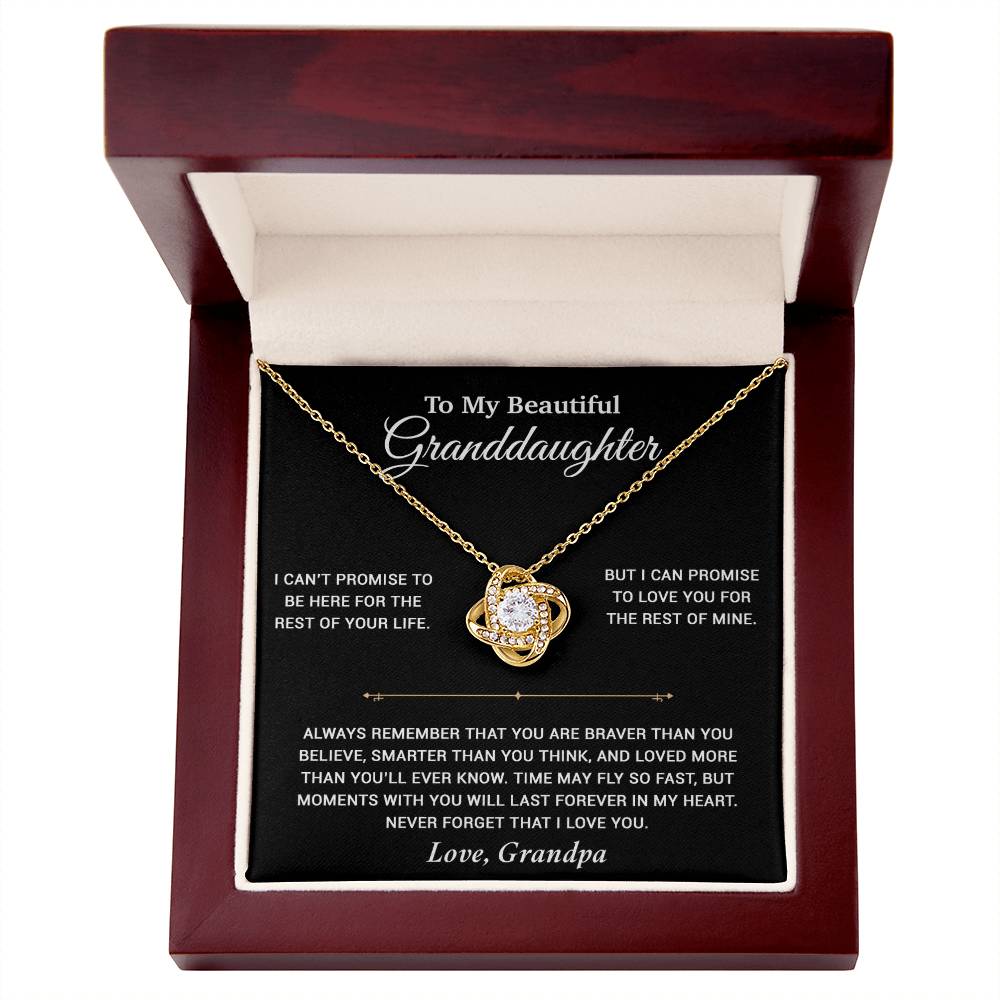 To My Granddaughter Necklace, Birthday Gift For Granddaughter, Birthday Gifts 21_7_Black