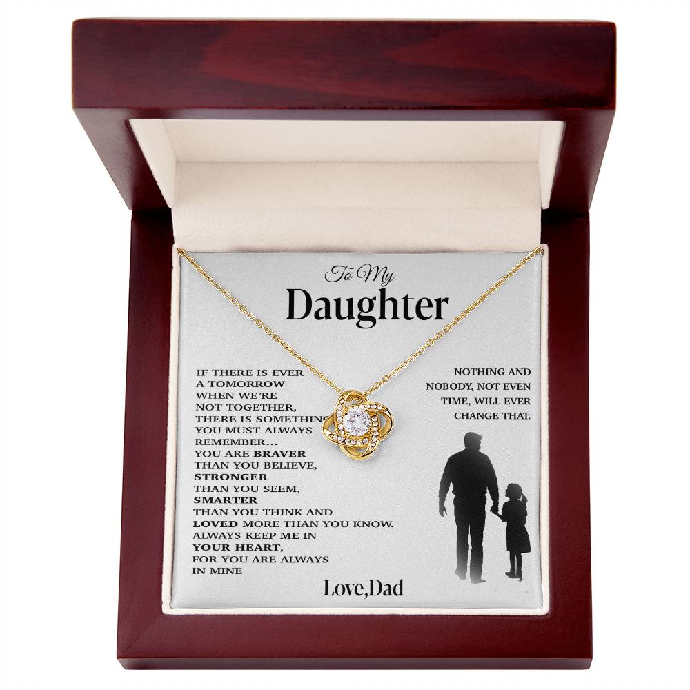 To My Daughter Necklace, Gift for Daughter from Dad, Father Daughter Necklace 29_11_White