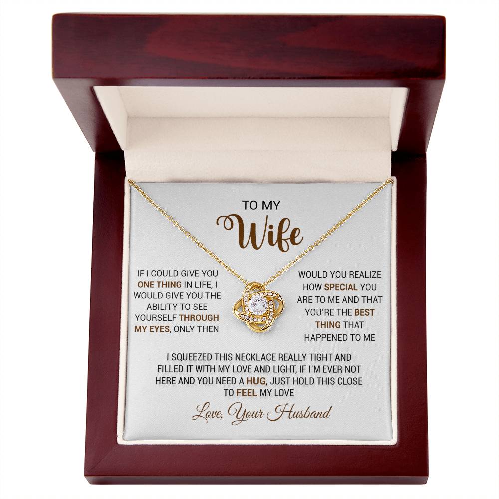 To My Wife Necklace, Gift For Wife, Anniversary Gift For Wife, Christmas Gift 25_9_White