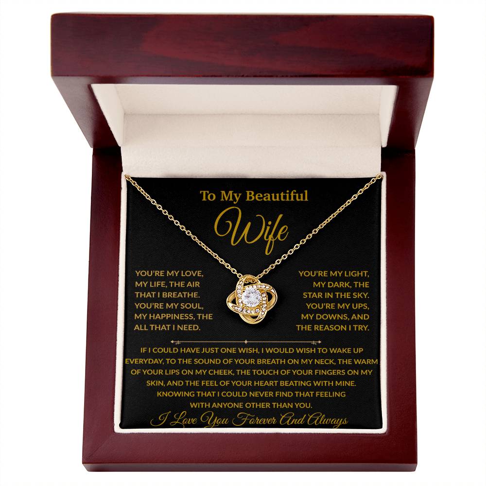 To My Wife Necklace, Christmas Gifts For Women, Anniversary Gift For Wife 8_9_Gold