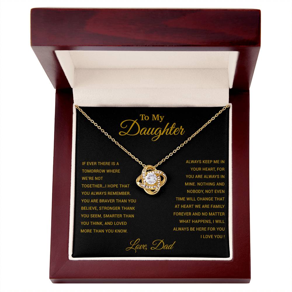 To My Daughter Necklace, Gift for Daughter from Dad, Father Daughter Necklace 26_3_Gold