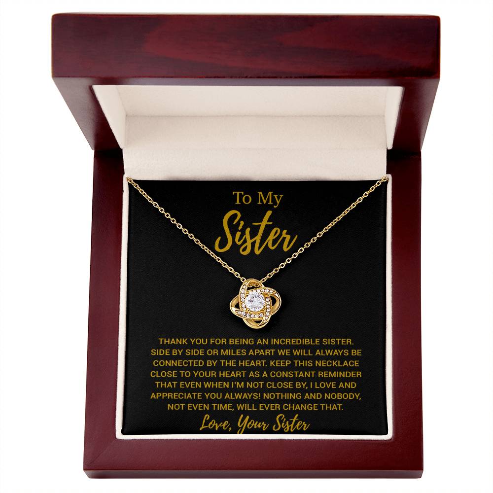 To My Sister Necklace, Brother to Sister, Birthday gift For Sister from Brother 13_8_Gold