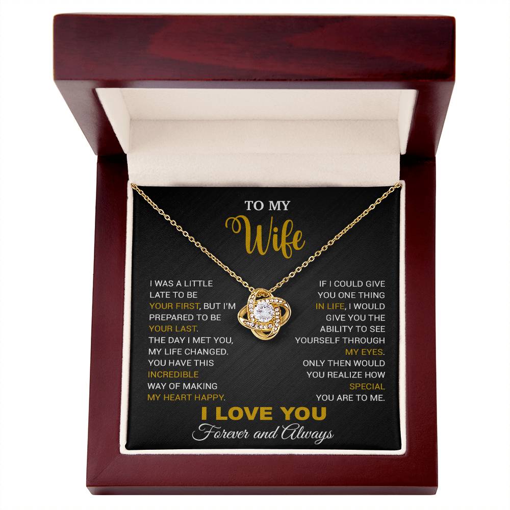 To My Wife Necklace, Gift For Wife, Anniversary Gift For Wife, Necklace For Wife 15_5_Black