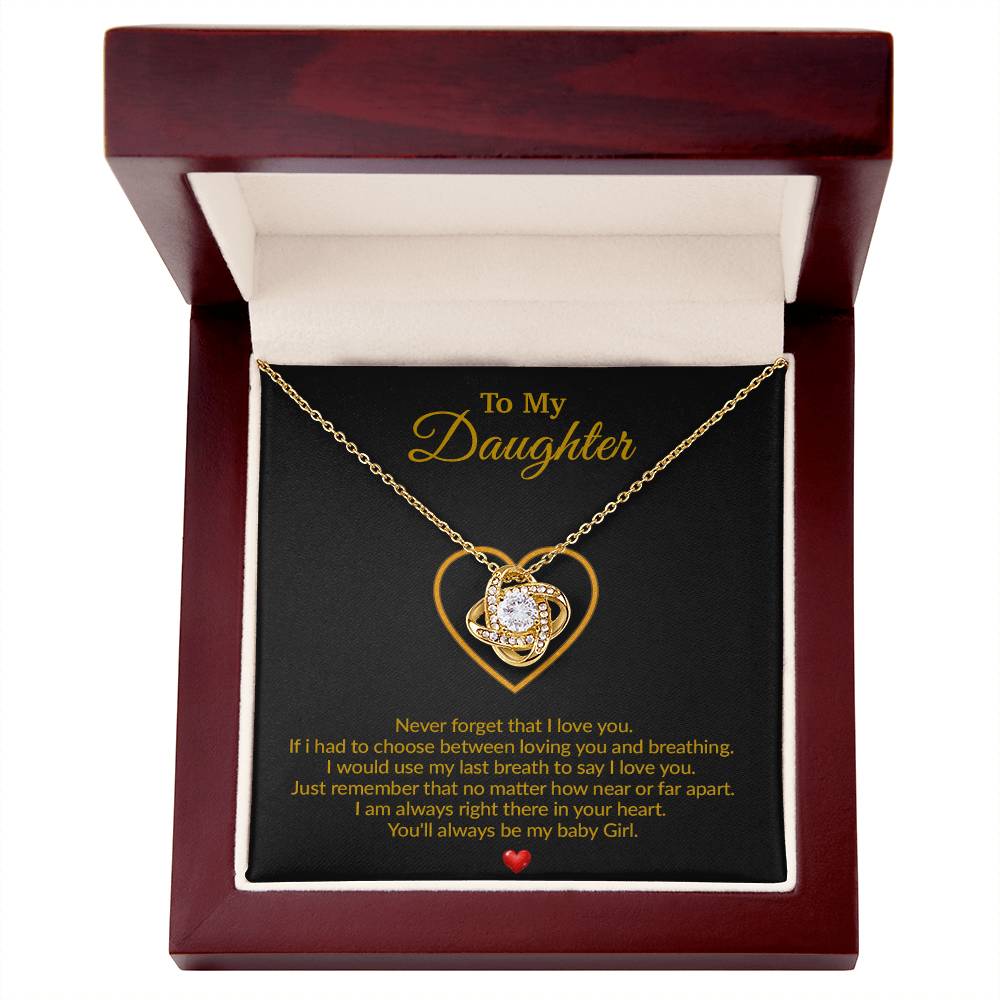 To My Daughter Necklace, Gift for Daughter from Dad, Father Daughter Necklace 11_8_Gold