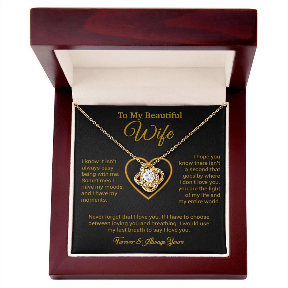 To My Wife Necklace, Gift For Wife, Anniversary Gift For Wife, Necklace For Wife 25_5_Gold
