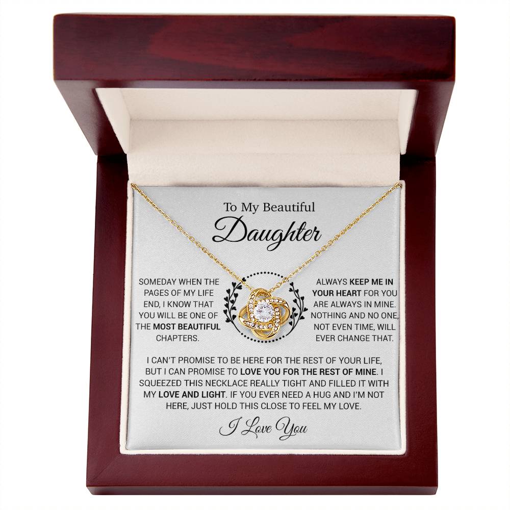 To My Daughter Necklace, Gift for Daughter from Dad, Daughter Father Necklace 17_12_White
