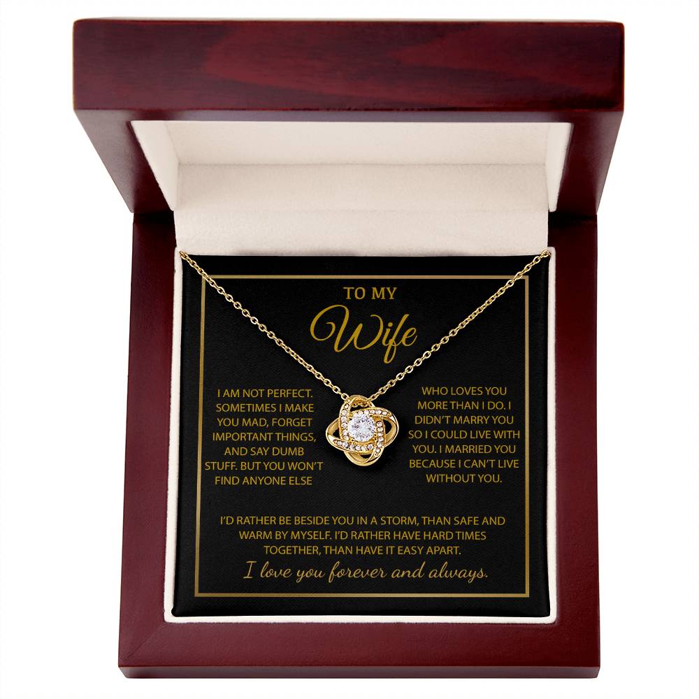 To My Wife Necklace, Christmas Gifts For Women, Anniversary Gift For Wife 4_11_Gold