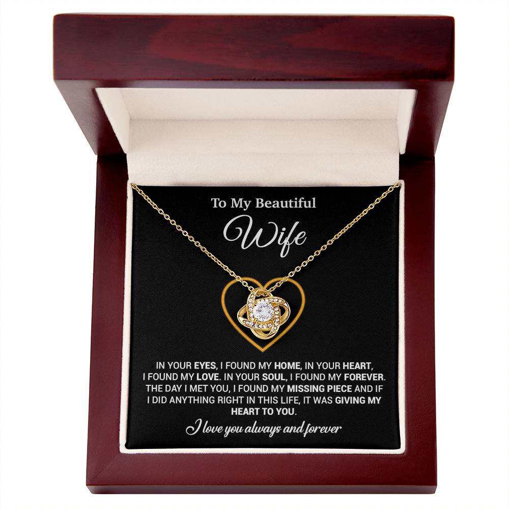 To My Wife Necklace, Gift For Wife, Anniversary Gift For Wife, Necklace For Wife 5_2_Black