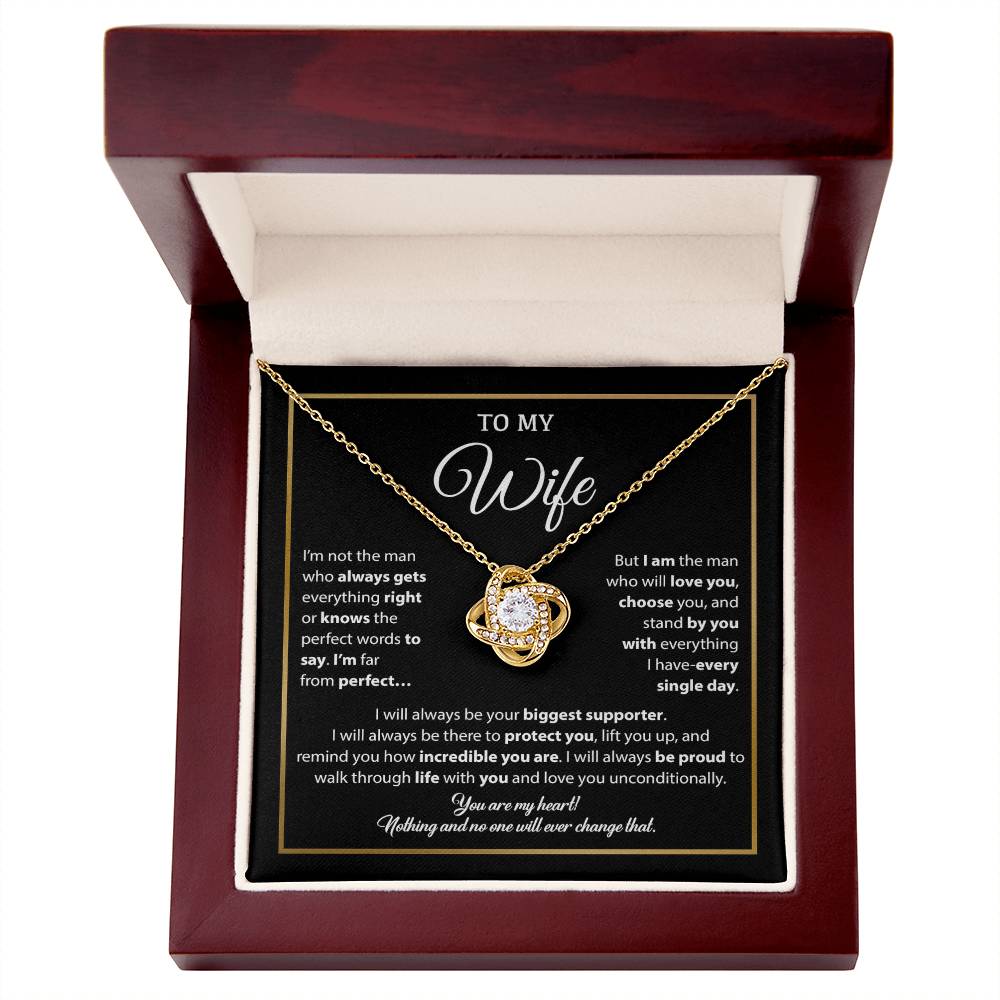 To My Wife Necklace, Gift For Wife, Anniversary Gift For Wife, Necklace For Wife 5_1_Black