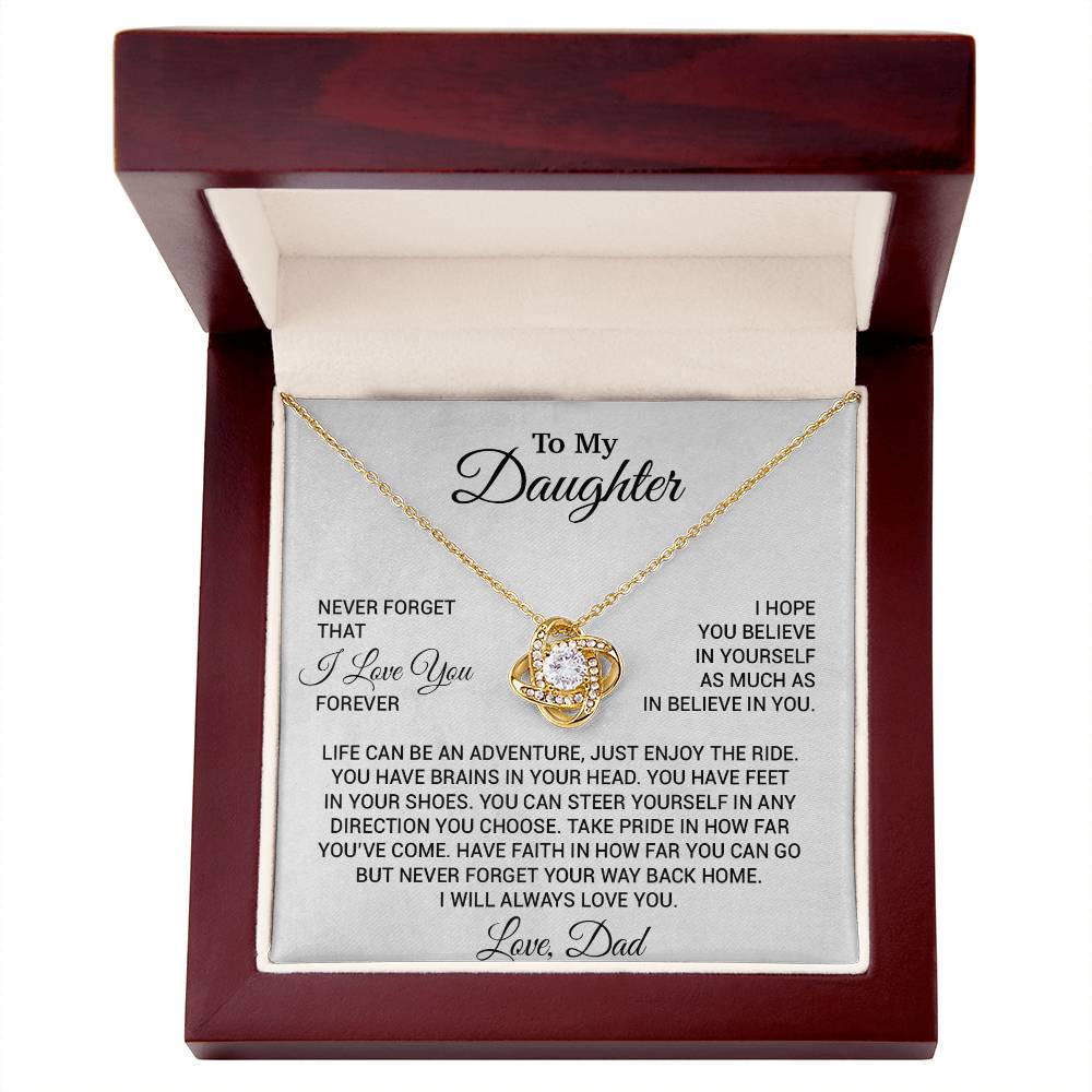 To My Daughter Necklace, Daughter Father Necklace, Daughter Gift From Dad 19_8_White