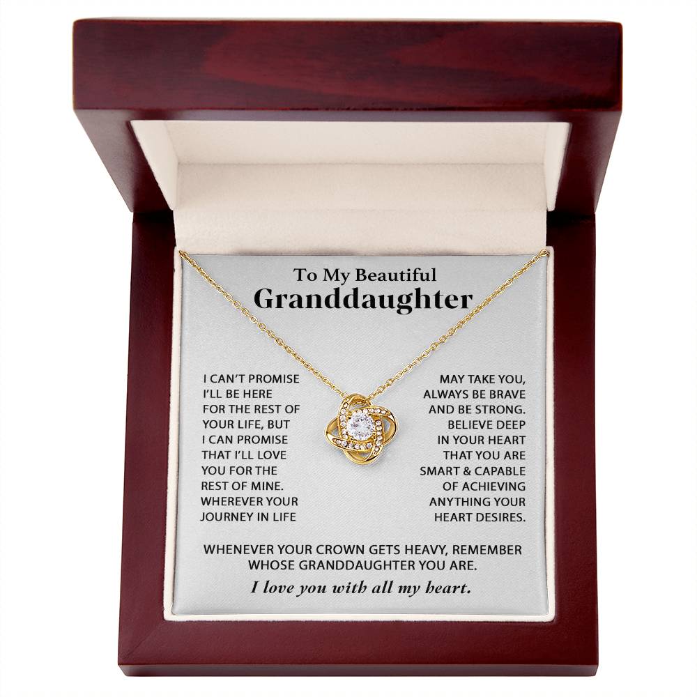 To My Granddaughter Necklace, Granddaughter Gifts From Grandpa, Birthday Gift
