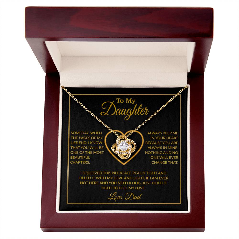 To My Daughter Necklace, Gift For Daughter From Dad, Daughter Father Necklace 7_12_Gold
