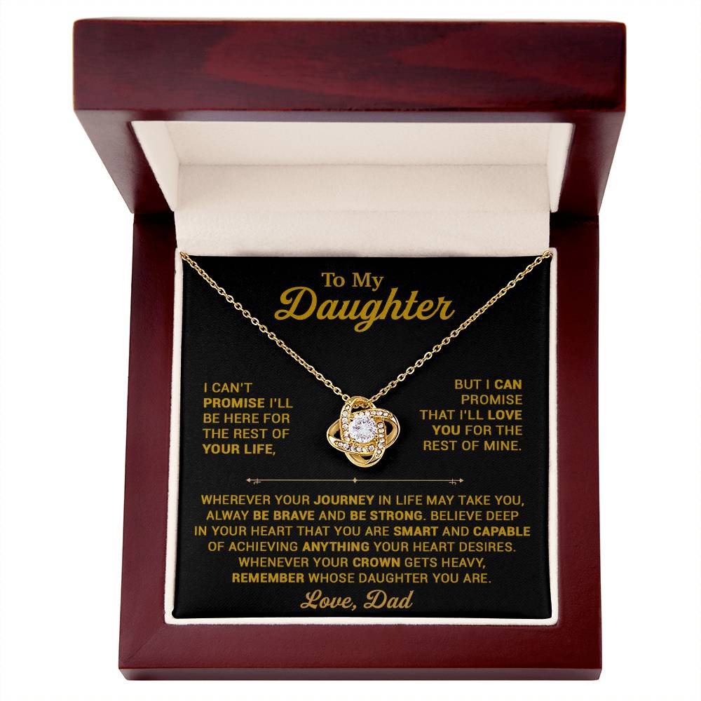 To My Daughter Necklace, Gift for Daughter from Dad, Daughter Father Necklace 11_10_Gold