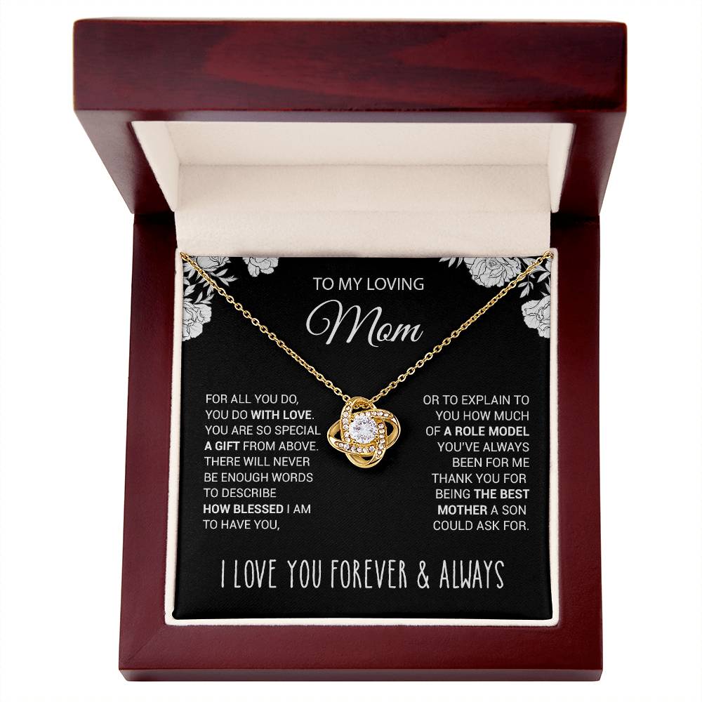 To My Mom Necklace, Gifts for Mom from Son, Mother And Son Necklace