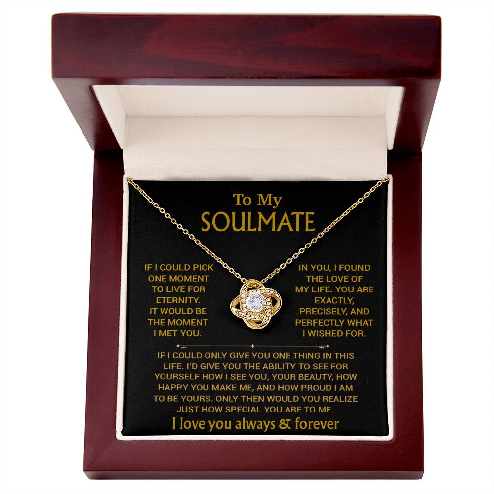 To My Soulmate Necklace, Soulmate Gift, Gift For Girlfriend, Christmas Gift 27_8_Gold