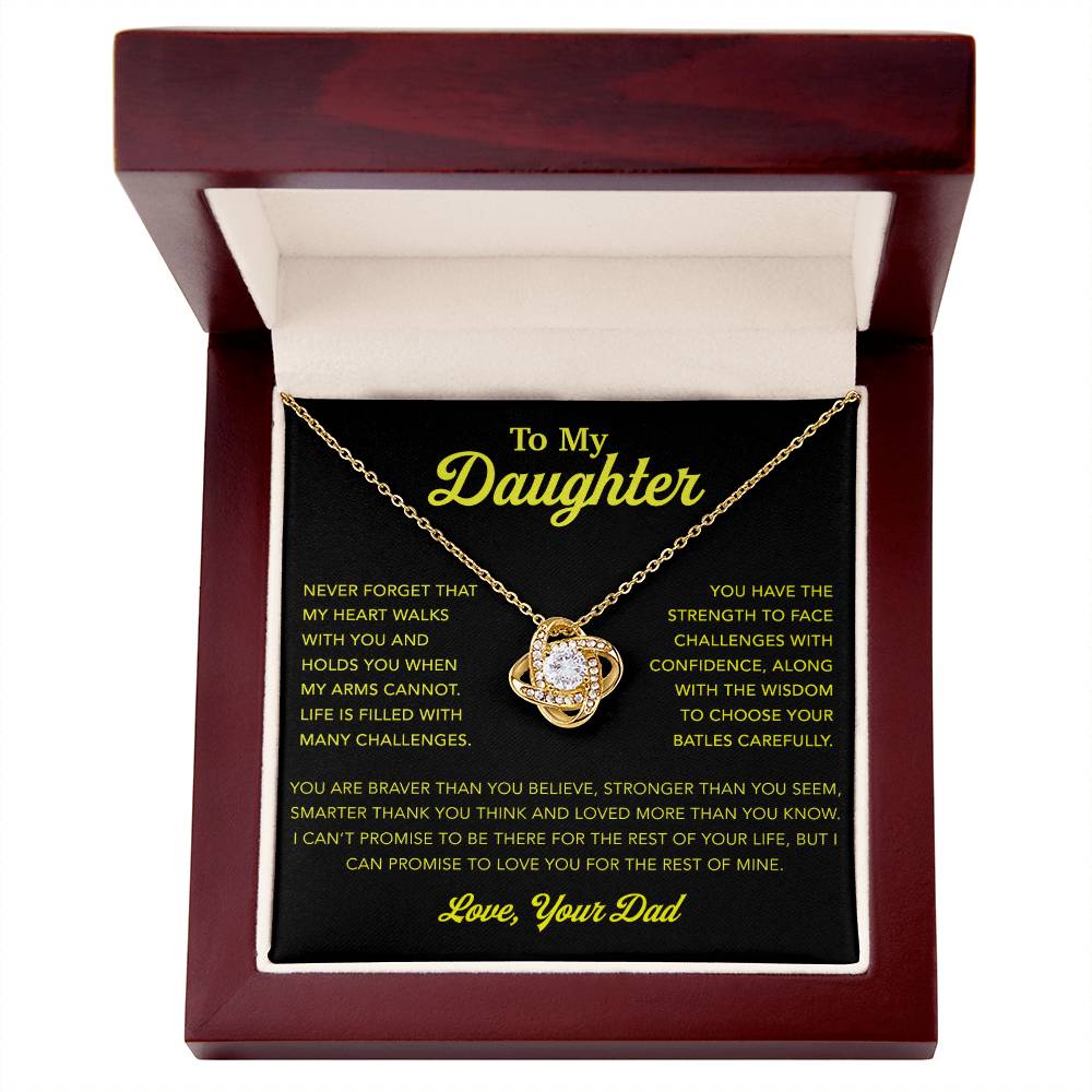 To My Daughter Necklace, Gift for Daughter from Dad, Father Daughter Necklace 3_12_gold