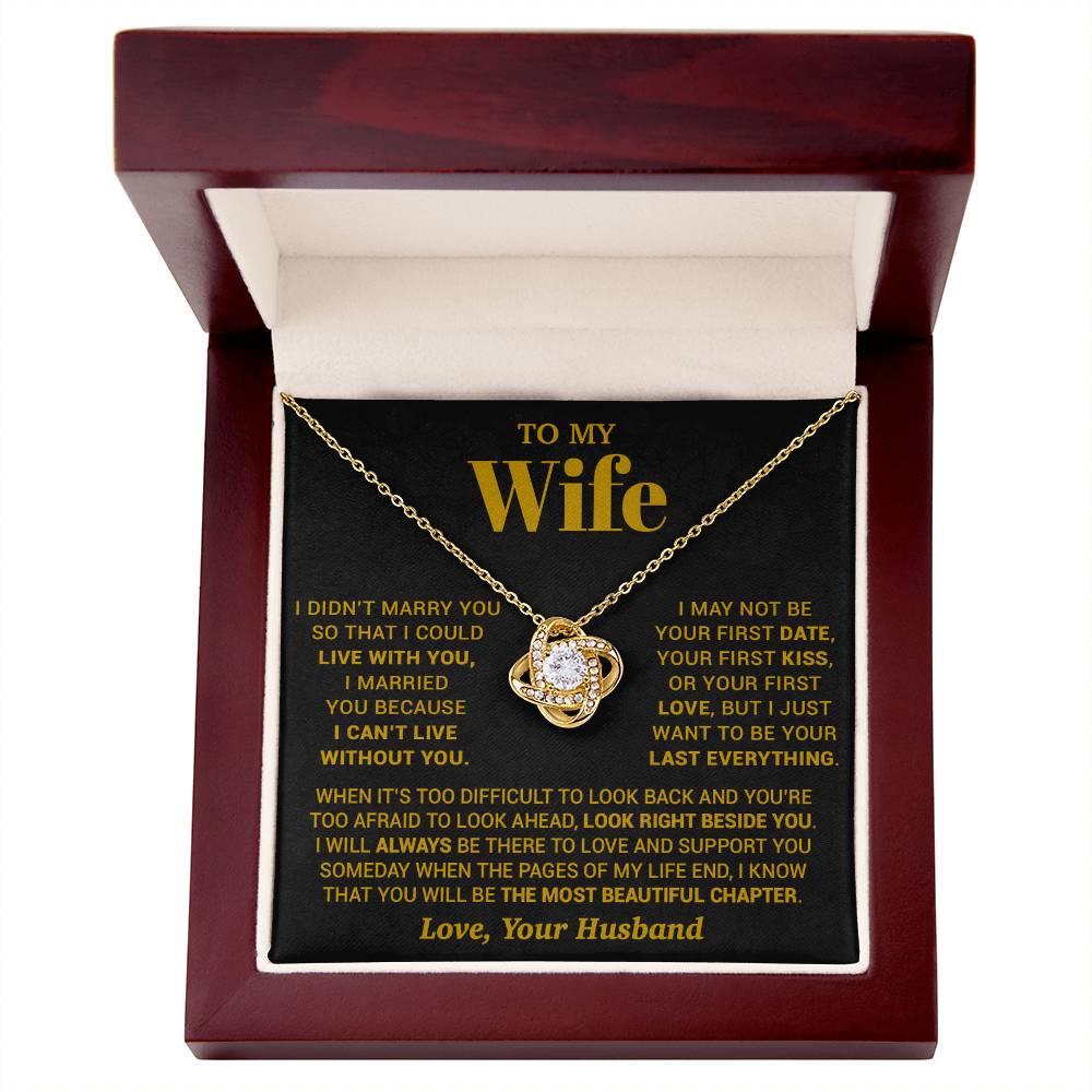 To My Wife Necklace, Christmas Gifts For Women, Anniversary Gift For Wife 28_9_Gold