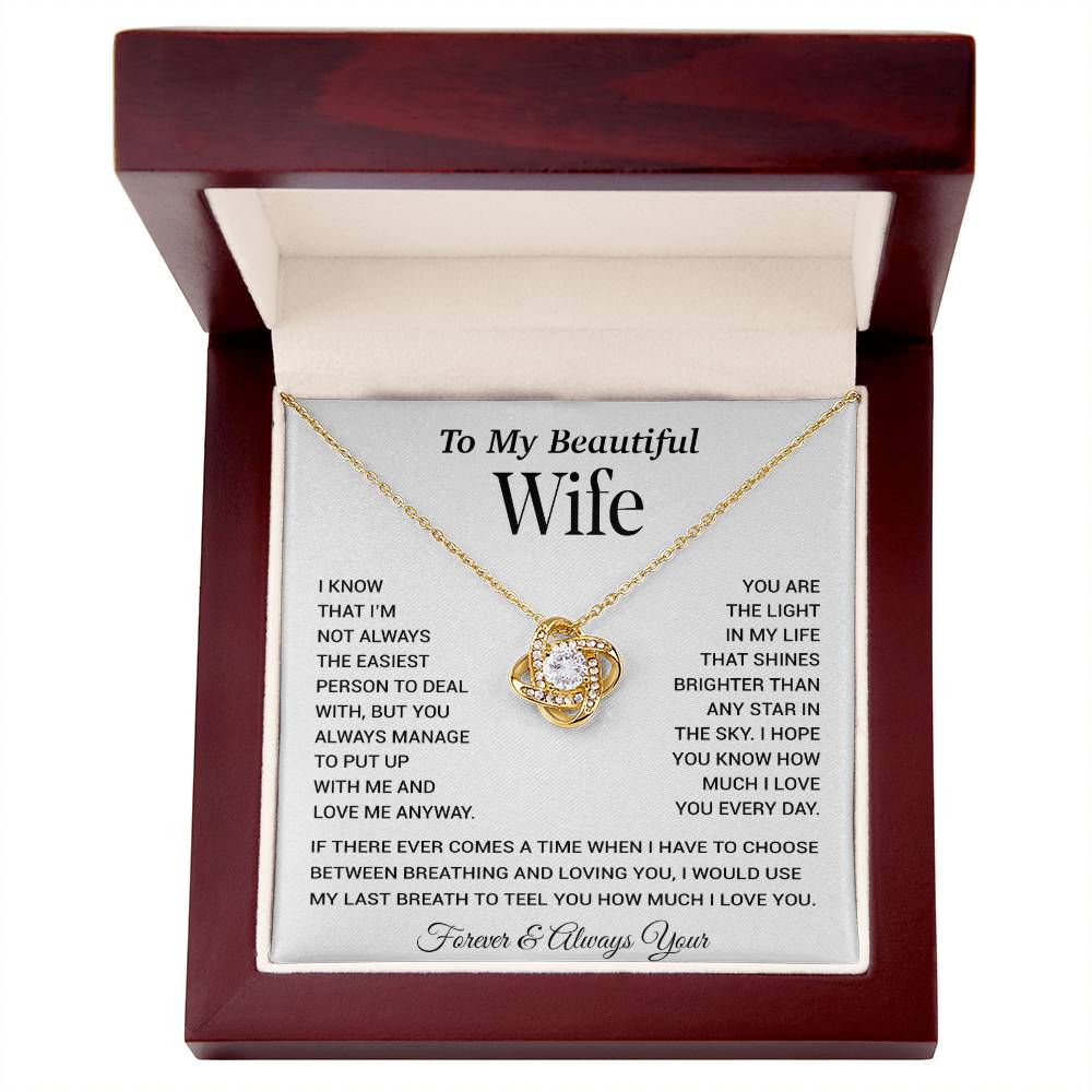 To My Wife Necklace, Gift For Wife, Anniversary Gift For Wife, Christmas Gift 28_11_White