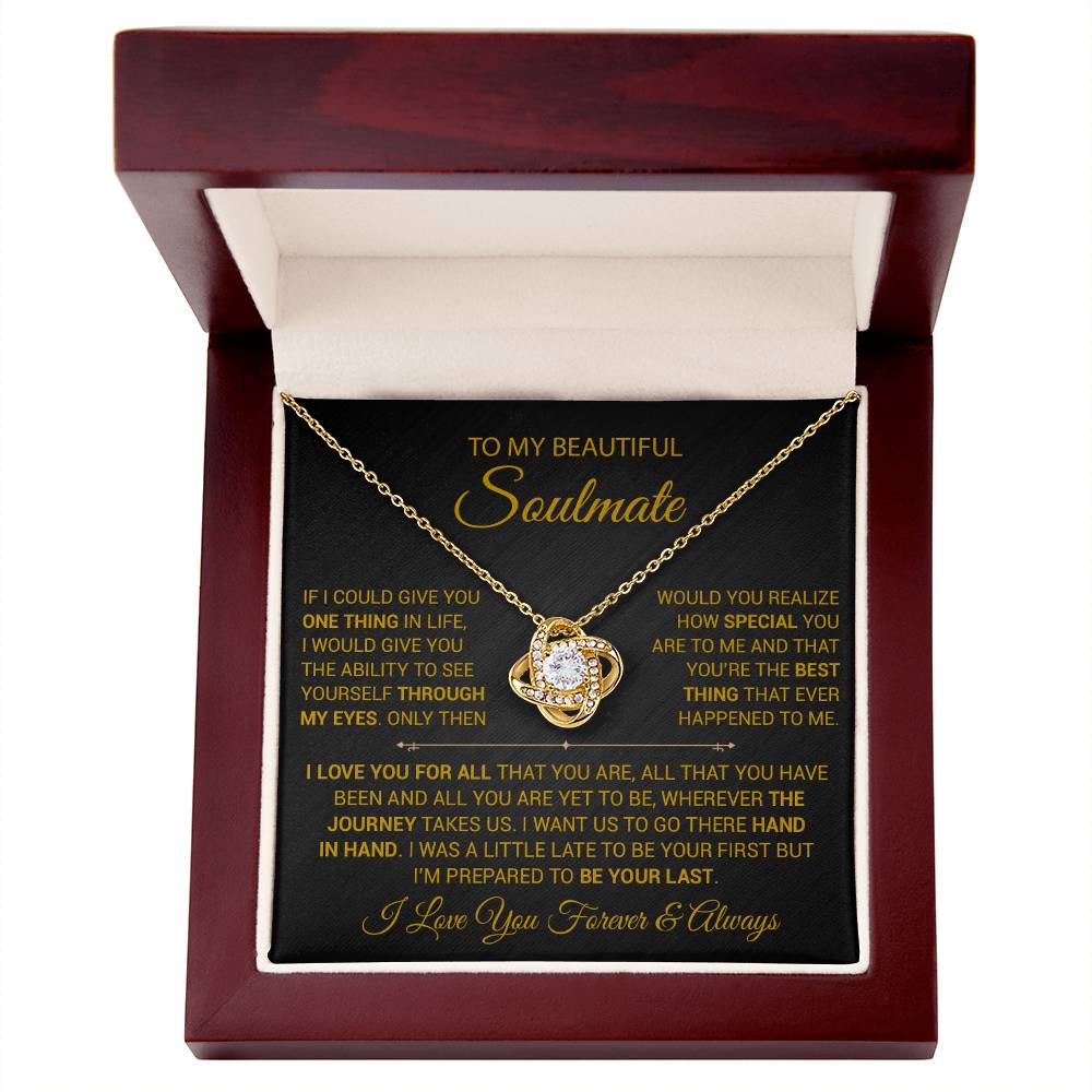 To My Soulmate Necklace, Gift For Wife Girlfriend From Husband, Christmas Gift 9_9_Gold