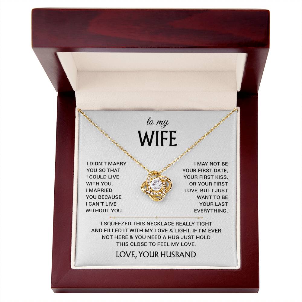 To My Wife Necklace, Christmas Gifts For Women, Anniversary Gift For Wife 12_12_White