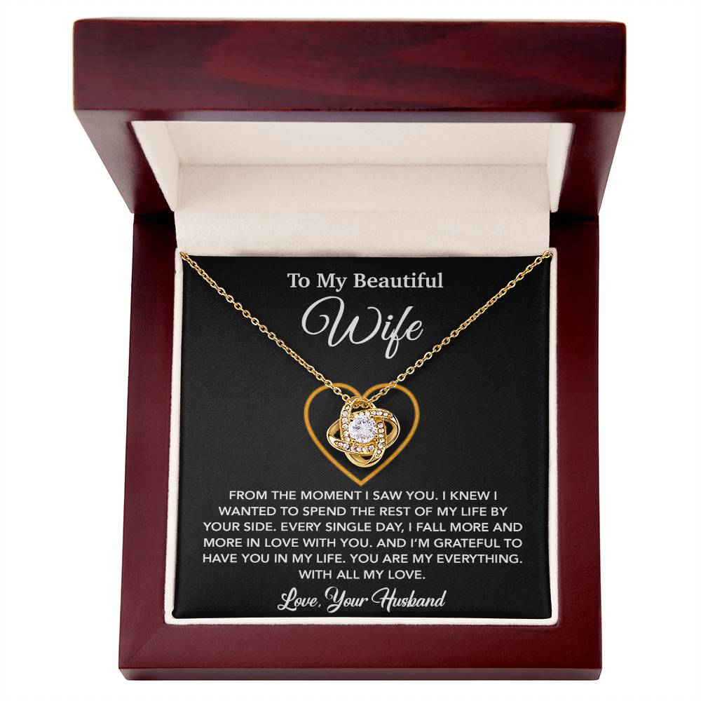 To My Wife Necklace, Gift For Wife, Anniversary Gift For Wife, Necklace For Wife 27_5_Black