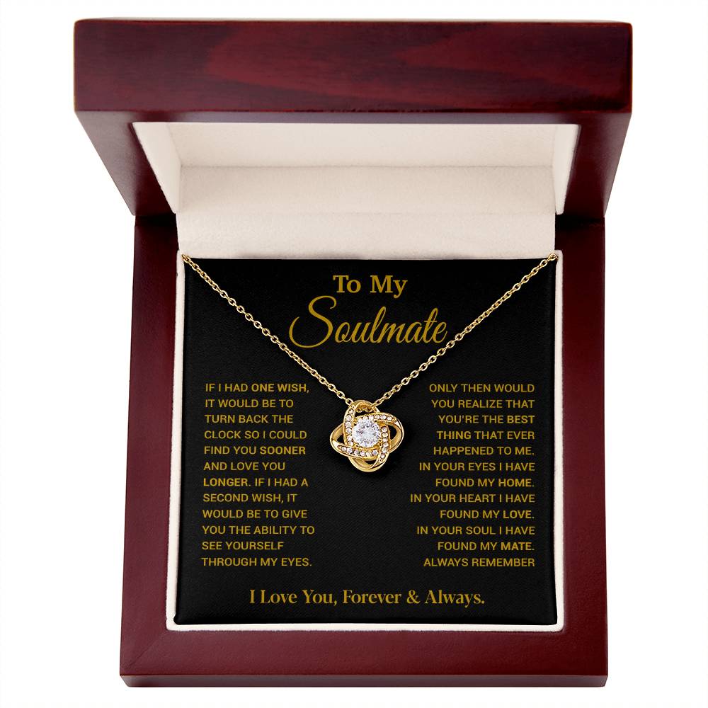 To My Soulmate Necklace, Soulmate Gift, Gift For Girlfriend, Christmas Gift 9_12_Gold