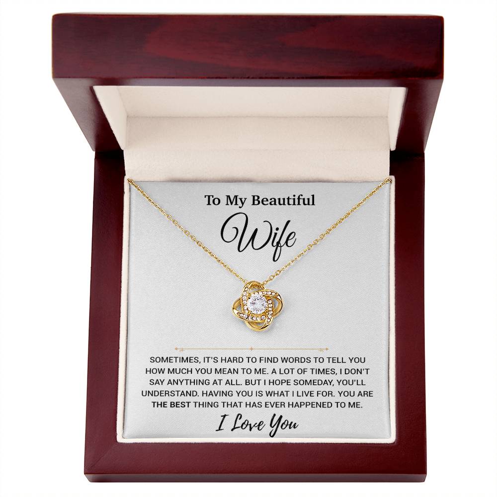 To My Wife Necklace, Christmas Gifts For Women, Anniversary Gift For Wife 20_11_White