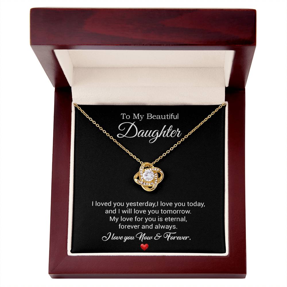 To My Daughter Necklace, Gift For Daughter From Dad, Daughter Father Necklace 30_7_Black