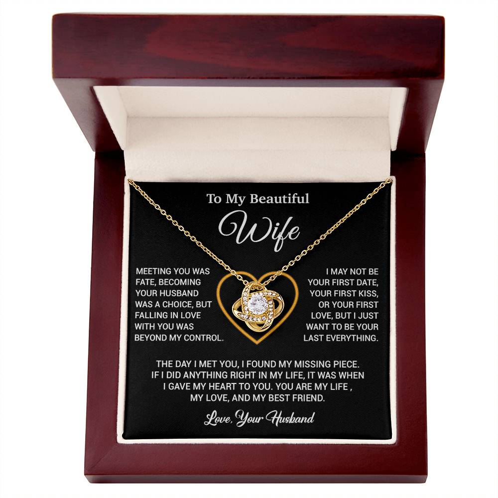 To My Wife Necklace, Gift For Wife, Anniversary Gift For Wife, Necklace For Wife 3_2_Black