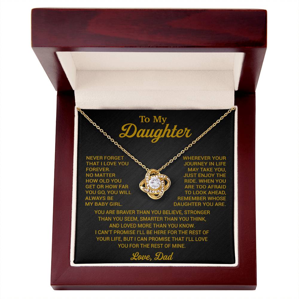 To My Daughter Necklace, Daughter Father Necklace, Daughter Gift From Dad 20_8_Gold