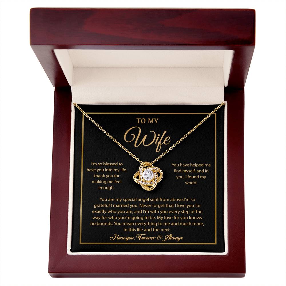 To My Wife Necklace, Gift For Wife, Anniversary Gift For Wife, Necklace For Wife 21_7_Gold