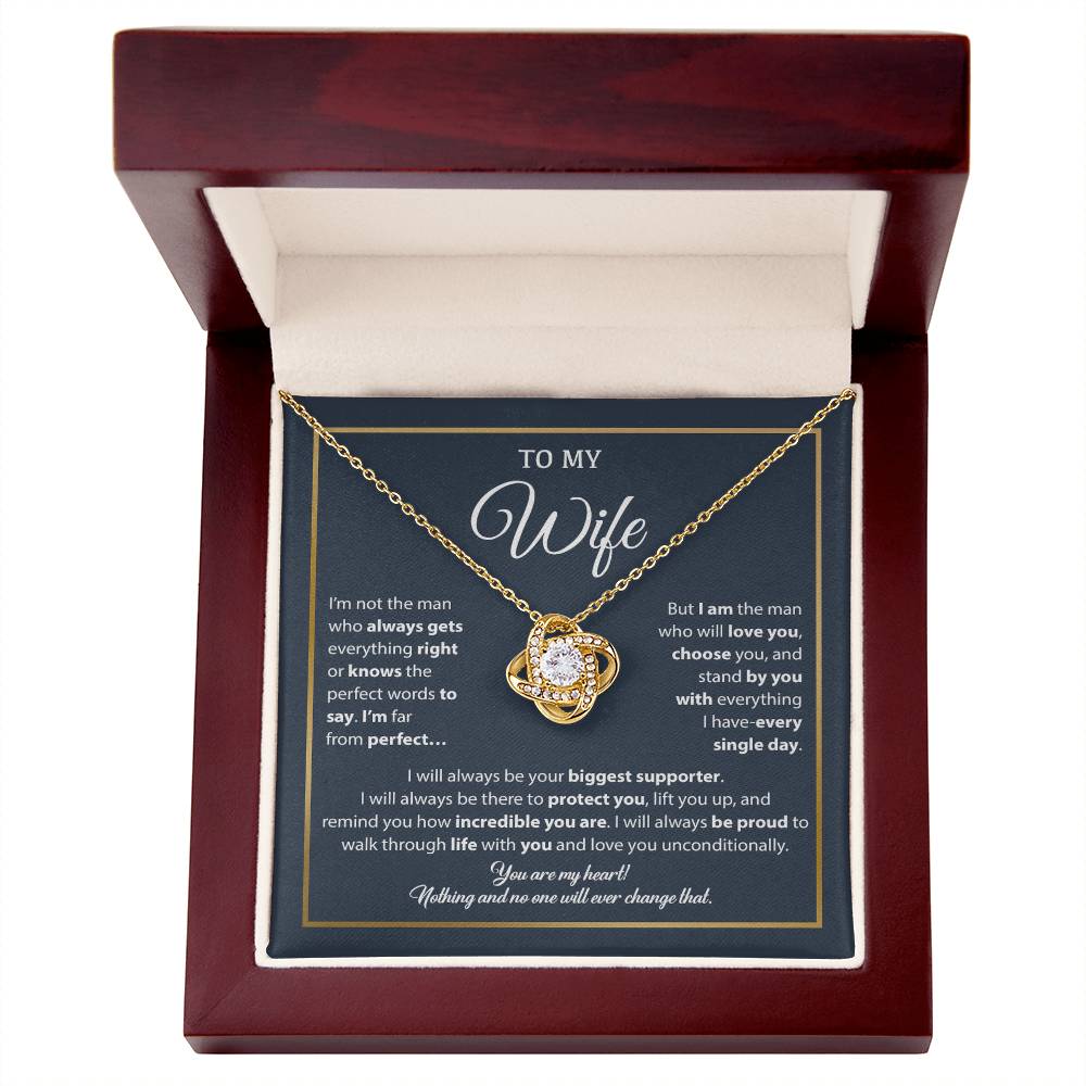 To My Wife Necklace, Gift For Wife, Anniversary Gift For Wife, Necklace For Wife 5_1_Blue_White