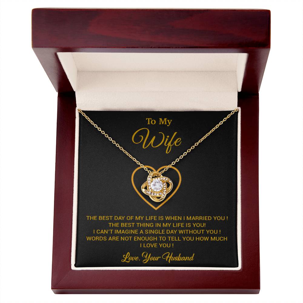 To My Wife Necklace, Gift For Wife, Anniversary Gift For Wife, Necklace For Wife 26_2_Gold