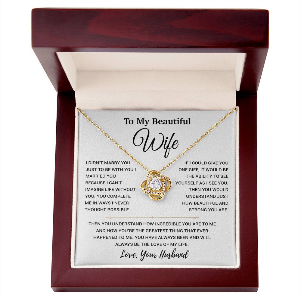 To My Wife Necklace, Christmas Gifts For Women, Anniversary Gift For Wife 11_9_White